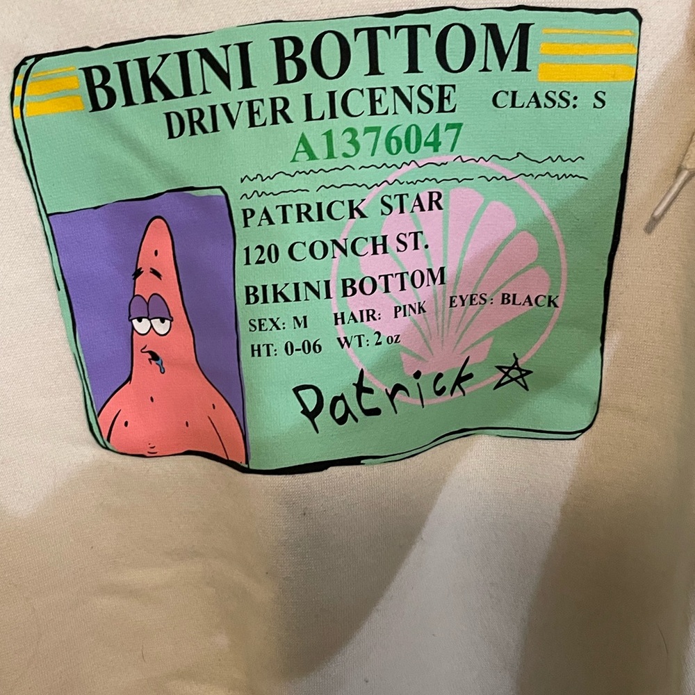 SpongeBob -Patrick hoodie men’s size small - Picture 6 of 6